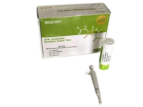 Test for detecting antibiotics in raw milk 3in 1